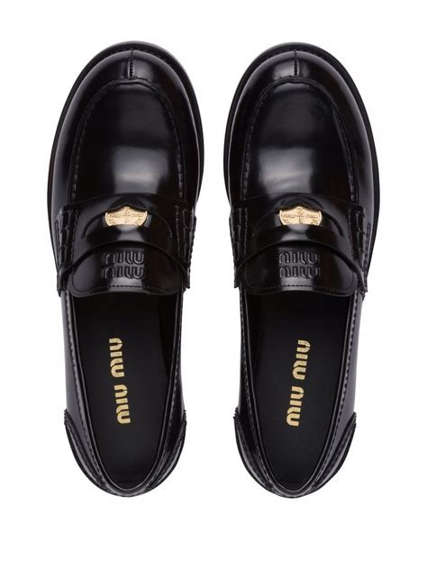 farfetch miumiu loafers